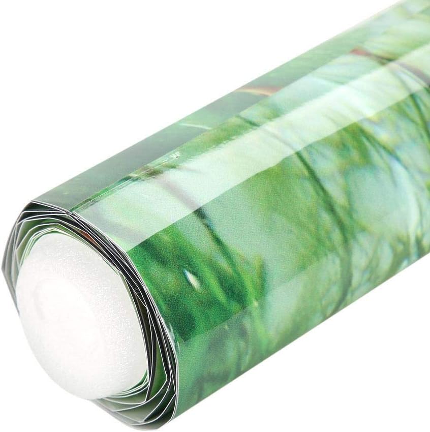Fdit Aquarium Fish Tank Background Poster Pvc Adhesive Decor Paper Green Water Grass Aquatic Style Like Real(61 * 41Cm) - Image 5