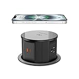 Pop Up Outlet with 15W Wireless Charger, 4 AC