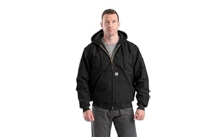 Berne Men's Heritage Duck Hooded Active Work Jacket