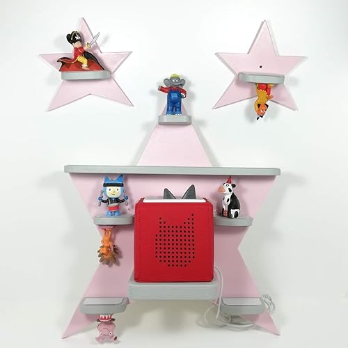 Hangeregal Musikboxaufbewahrung Tonie Board Deko Board Kinderzimmer Regal Ideale Aufbewahrung Fur Tonie Box Und Tonie Figuren Sternen Set Farbwahl Mit Grauen Regalen Kuche Haushalt Mobel