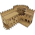 TowerRex Bastion Tower Wall D&D Terrain Barrack Garrison Buildings - DND Accessories for Dungeons & Dragons, Pathfinder, Warhammer, Tabletop Battle Map, Wargaming Terrain for 28mm 32mm Miniatures