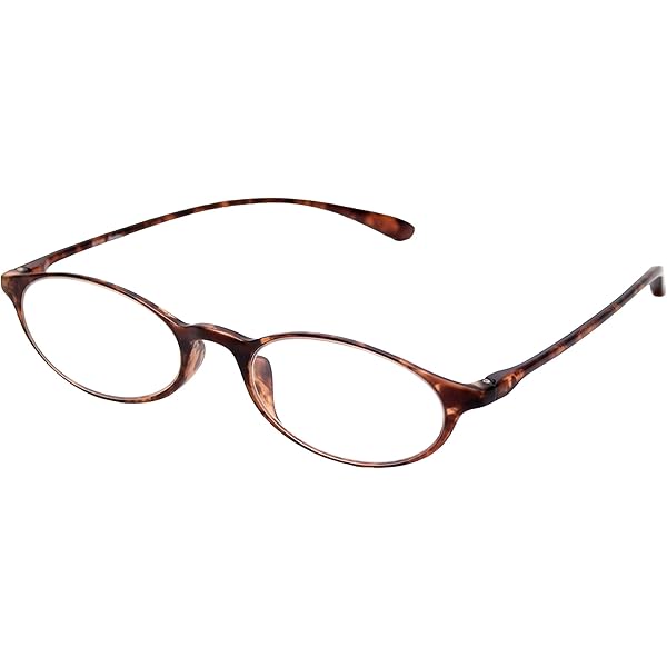 Amazon.com: Calabria 718 Flexie Oval Reading Glasses +0.50 Ebony