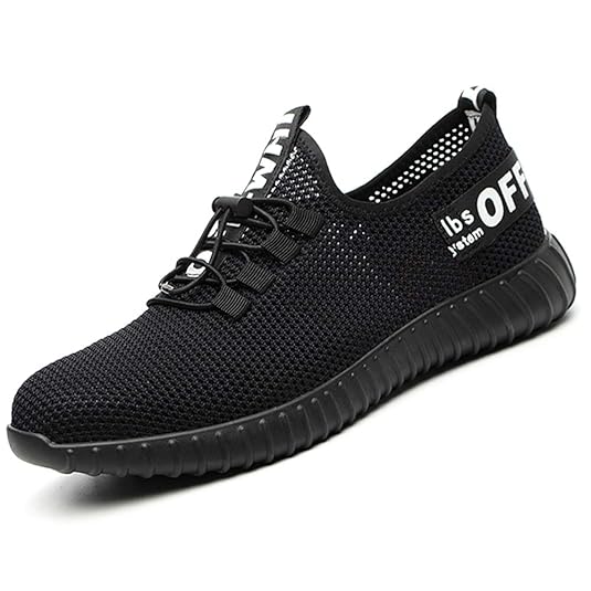 SUADEEX Herren Damen Arbeitsschuhe Stahlkappe Sicherheitsschuhe Atmungsaktiv Leicht Sportlich Trekking Wanderhalbschuhe Mesh 