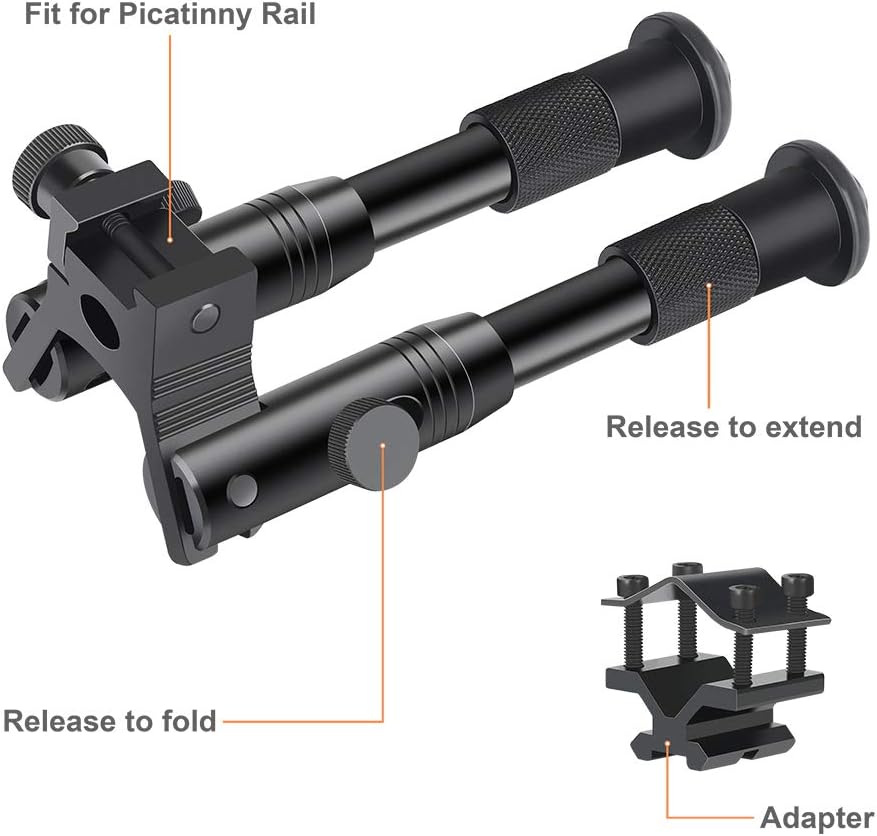 Feyachi 3 in 1 Tactical Riflebipod + Rail Mount Adapter + Barrel Clamp Adjustable Height from 6.5" to 7.0" for Hunting : Sports & Outdoors