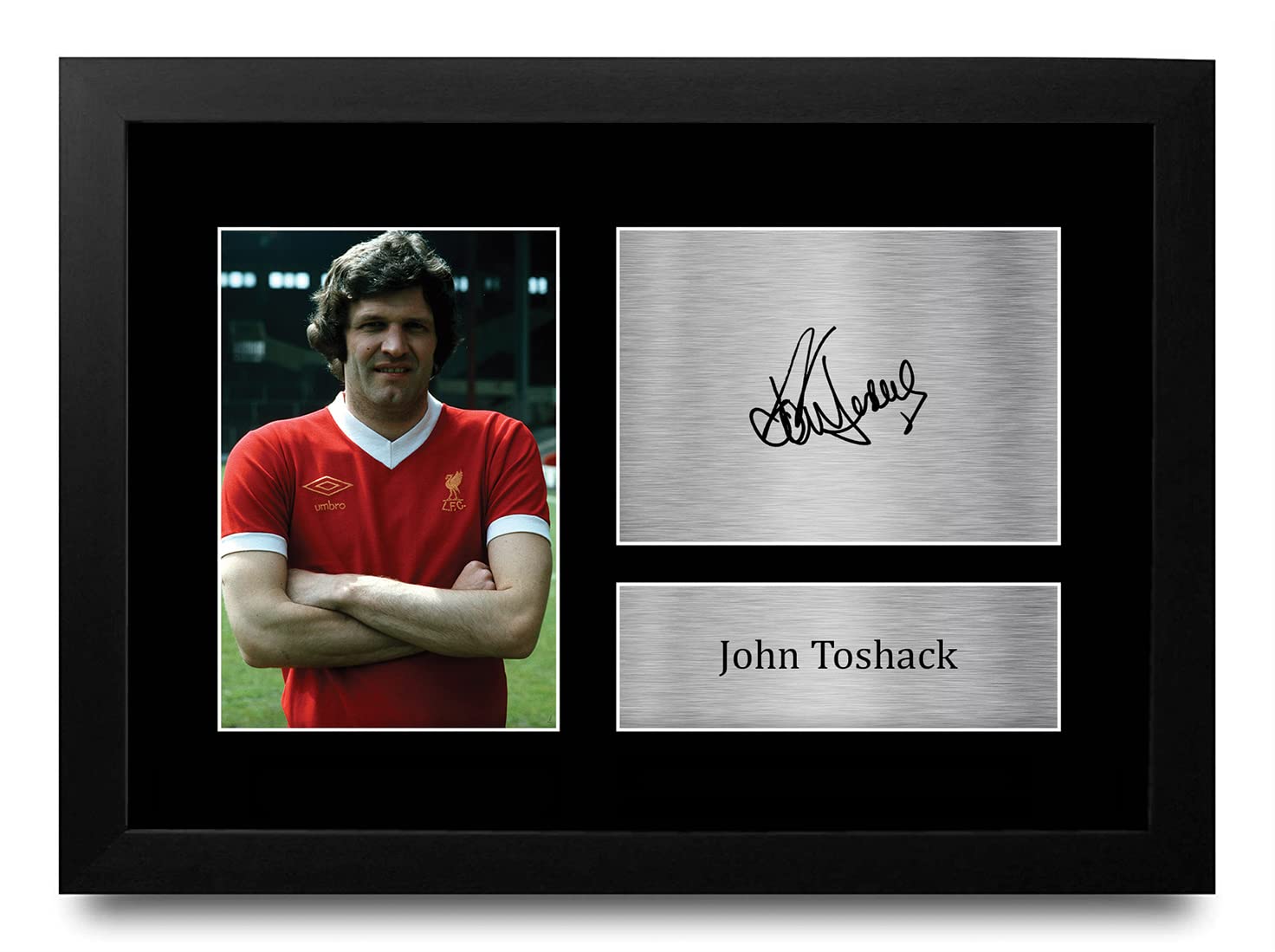 HWC Trading FR A4 John Toshack Liverpool Gifts Printed Signed Autograph Picture for Football Fans and Supporters - A4 Framed