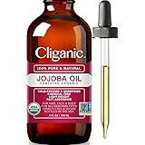 Cliganic USDA Organic Jojoba Oil, 100% Pure (4oz) | Moisturizing Oil for Face, Hair, Skin & Nails | Natural Cold Pressed Hexa