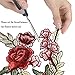 OPount 2 Pieces Embroidery Lace Flower Sew On Patch Badge Embroidered Floral Collar Bust Dress Bag Applique