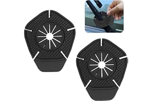 Bestmoy 2PCS Car Wiper Arm Hole Silicone Protector Pads, Anti-Dust, Anti-Fallen Leaves Clogging, Windshield Wiper Universal Arm Hole Covers for Most Cars, SUVs, Trucks (Black)