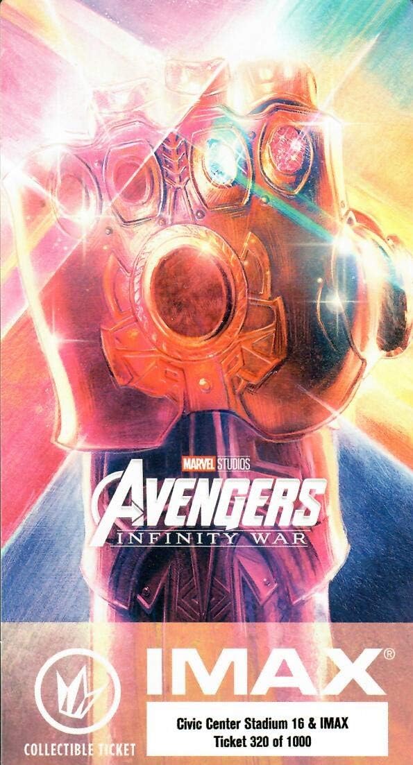 Avengers Infinity War Collectible Ticket 320 of 1000 Limited Edition
