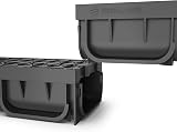 Vodaland EASY 2 Plastic Channel Drain Kit 1000mm L x 125mm W x 72mm D view 3