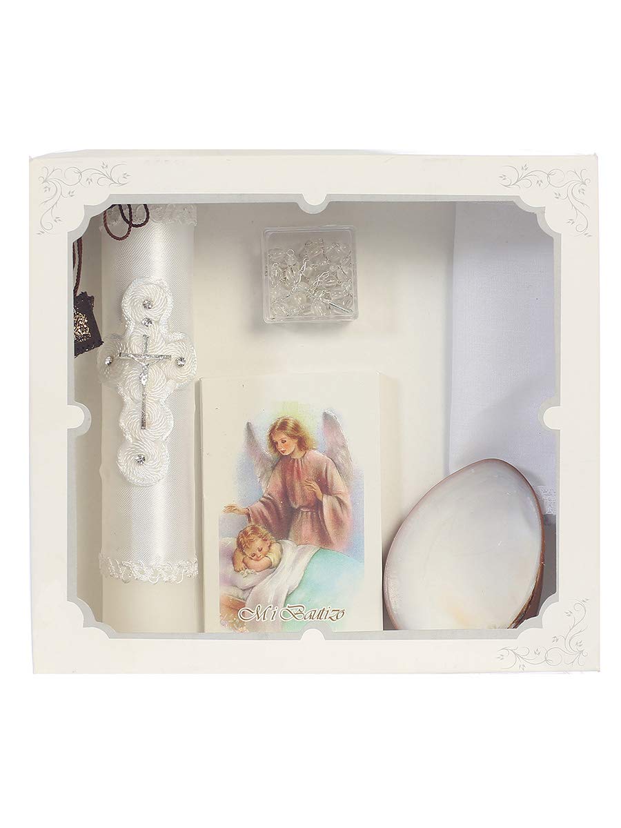baptism candle set for girl