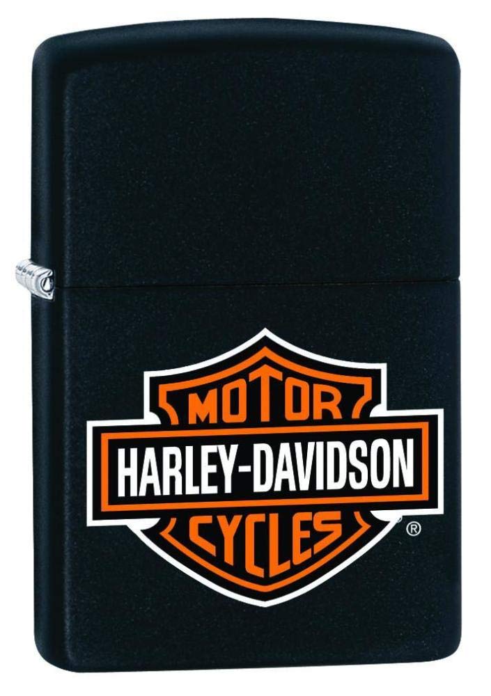 Zippo Harley Davidson Logo Lighter - Black Matte — image 1