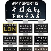 The Medal Hanger Shop HYROX Patch Display | Black Metal | Wall Mounted Race Finisher Patch Holder