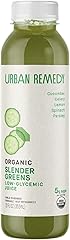 Urban Remedy Slender Greens Organic Green Juice, Cold-Pressed, 12 fl oz, Cucumber, Celery, Spinach, Parsley & Lemon, Low Glyc