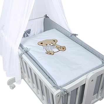 Niuxen Wiegen Set Welliger Bär 6- tlg. mit Variante (grau)