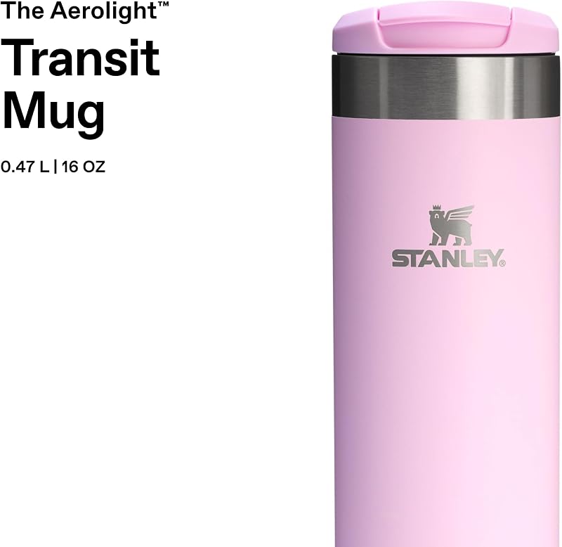 1913 Aerolight Transit Termo Cafe para Llevar 0.47L - Mantiene el Calor Durante 8 Horas - Compatible con Soporte para Coche - Taza Café Antifugas - Apta Para Lavavajillas - Cherry Blossum