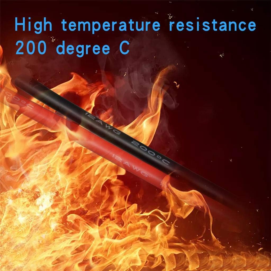BNTECHGO 12 Gauge Silicone Wire 10 ft red and 10 ft Black Flexible 12 AWG Stranded Copper Wire: Industrial & Scientific
