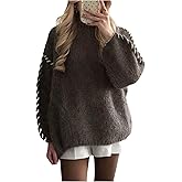 GORGLITTER Women's Chunky Cozy Oversized Sweater Tops Trendy Dressy Fall Long Sleeve Crew Neck Winter Pullover Tops