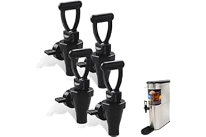 4 Pack 03260.0002 Replacement Faucet Kit for Tea Dispenser Reusable Spigot for Tea Urn with 4 Wing Nut and 4 C-Ring by MUGLIO