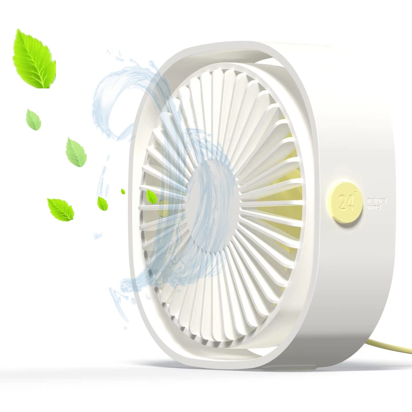 Photo 1 of Personal Desk Fan Quiet USB Fan Small Cube Design, Mini Portable Table Fans for Sleeping Bedroom Nightstand, 3 Speeds Adjustable, Rotatable, Anti-slip, Fast Cooling for Home Office Work Travel (White)