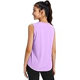 JOCMIC Girls Tank Tops, Quick Dry Kids Athletic Shirts, UPF50+ Workout Tanks for Dance Running Gymnastics