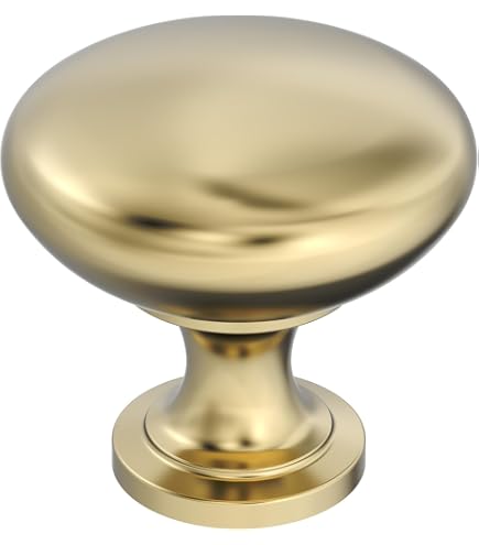 Perno Para Gabinete Amerock – Latón Pulido Con Centro De Roble – 1 1/4″ – Colección Royal Family