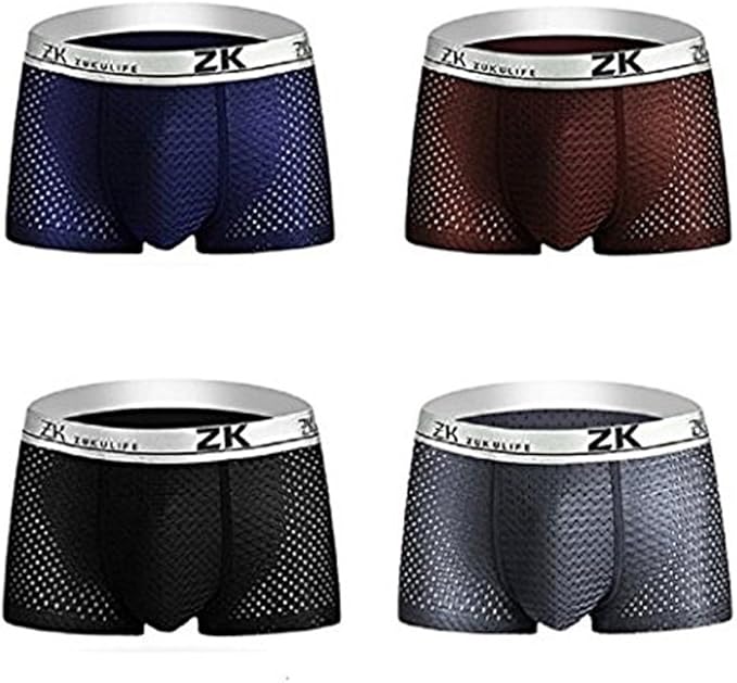 iado Boxers Homme Invisible sans Couture Boxer Respirant Shorties Soie