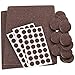 SoftTouch 4760495N Self-Stick Furniture Pads & Felt Bumper Combo Pack, 102 Pieces, Brown, Count