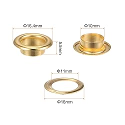 HARFINGTON 200 Set Color Round Grommets 10mm