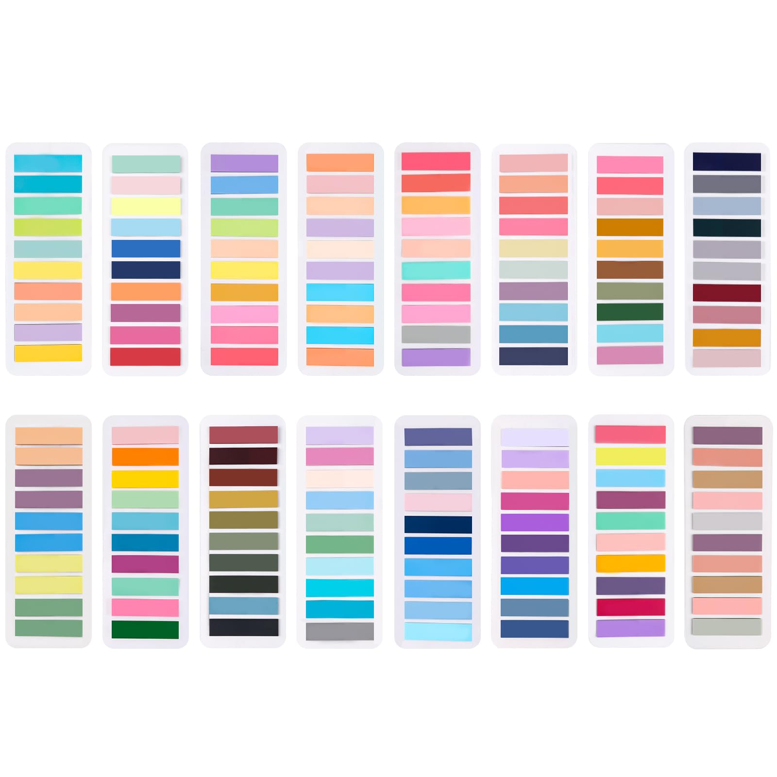 XIMISHOP 3200pcs Sticky Tabs, 16 Packs Index Tabs Colored Mini Repositionable Book Page Markers Annotation Labels File Flags Tabs for Reading Notes, Books, Notebook,Classify Files, Office Supplies