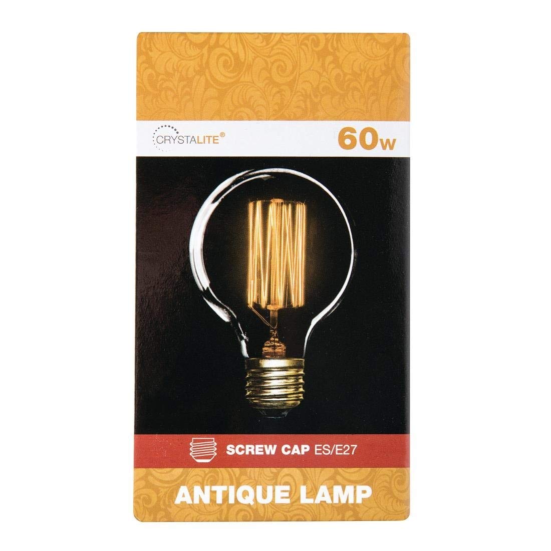 Crystalite Status ES/E27 60W G80 Incandescent Bulbs, Warm White - Image 3