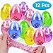24 Pack Easter Egg Slime Putty Glitter Crystal Soft Eggs Slime DIY Kit Sludge Toy Fluffy Stretchy Stress Relief Classroom Easter Party Favor for Kids
