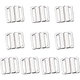 SXYYDSG 10pcs Back Bra Clasp Replacement Part, 1inch Alloy Bikini Hook Closure Bathing Suit Replacement Clasps Bikini Fastene for Bra Making Swimsuit Lingerie Sewing