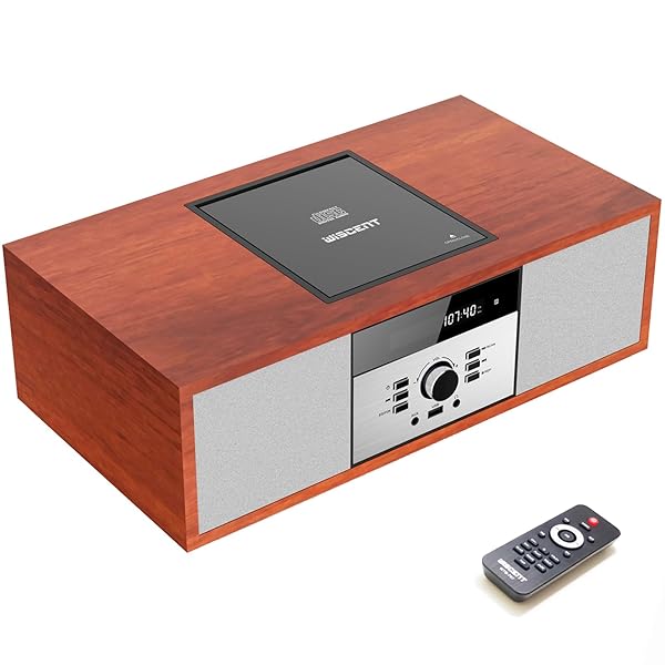 NOSTALGIC BLUETOOTH STEREO SYSTEM FOR HOME, WISCENT VINTAGE...