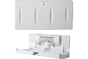 Foundations Classic Horizontal Wall-Mounted Baby Changing Station for Commercial Restrooms, Includes One Handed Adjustable Sa
