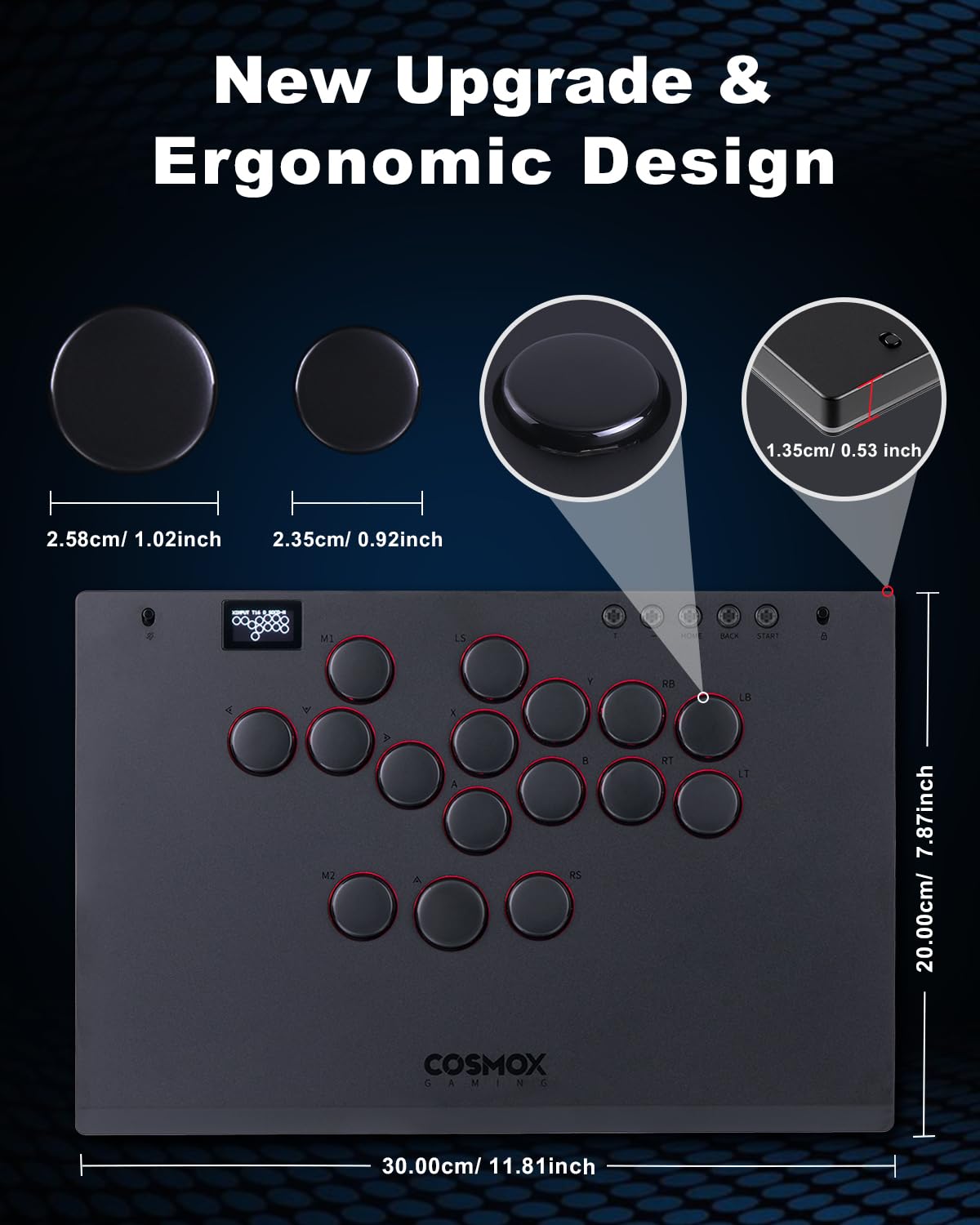 Haute42 Leverless Controller Arcade Stick: Aluminum Leverless Arcade Stick M Ultra with Lock Button & RGB Lighting, Arcade Controller Street Fight for PC/PS3/PS4/Switch Game,Low-Profile Switch Arcade Stick Support Hot Swap & SOCD