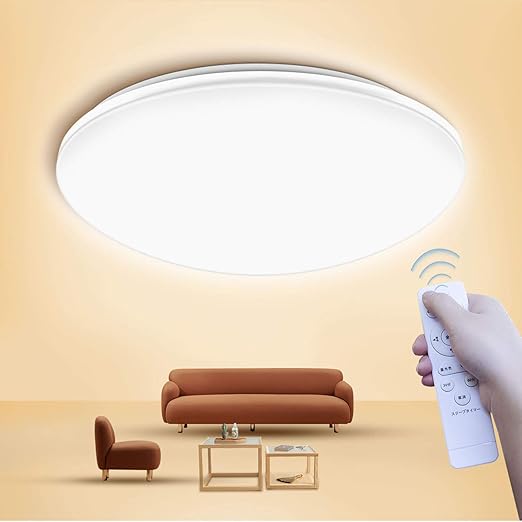 Amazon Co Jp Ledシーリングライト 6 8畳 28w 無段階調光 調色タイプ 3080lm 昼光色 電球色 リモコン付き 高輝度タイマー 屋内天井照明器具 明るさメモリー機能 常夜灯 省エネ 天井ライト 取付簡単 Ra 80 Pse認証済み 玄関 洋室 和室 廊下 台所 洗面所 日本語取扱