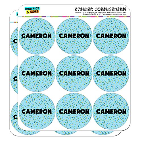 Cameron - Name Planner Calendar Scrapbooking Crafting Stickers - Blue Speckles - 18 2