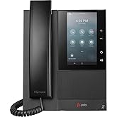 Poly CCX 500 IP Phone with Handset (Polycom) - Acoustic Fence and NoiseBlockAI Technologies - 5" Multi-Touch LCD Display - Integrated Bluetooth and USB Headset Ports - Works w/Zoom &amp; More (Renewed)