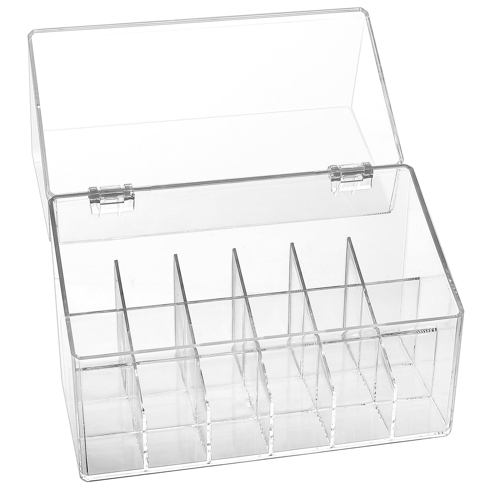 JJWUYUE Makeup Organiser, Lipstick Organizer, Make Up Organiser Storage, Cosmetic Organisers, Clear Lipstick Holder with 18 Slots, Beauty Organizer, Makeup Storage Box for Vanity Table Bedroom