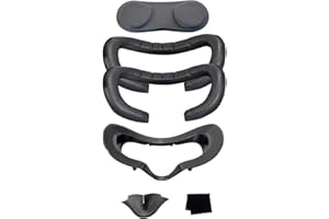 VR Face Cover Pad For Valve Index, Magnetic Facial Interface Bracket PU Leather Foam Cushion Cover For Valve Index, Blackout 