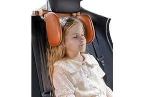 LUOOV Car Headrest Pillow Neck Support Pillow Travel Sleeping Car Headrest 180° Adjustable Road Pal Car Headrest Suitable for Adults and Kids/Children (Orange)