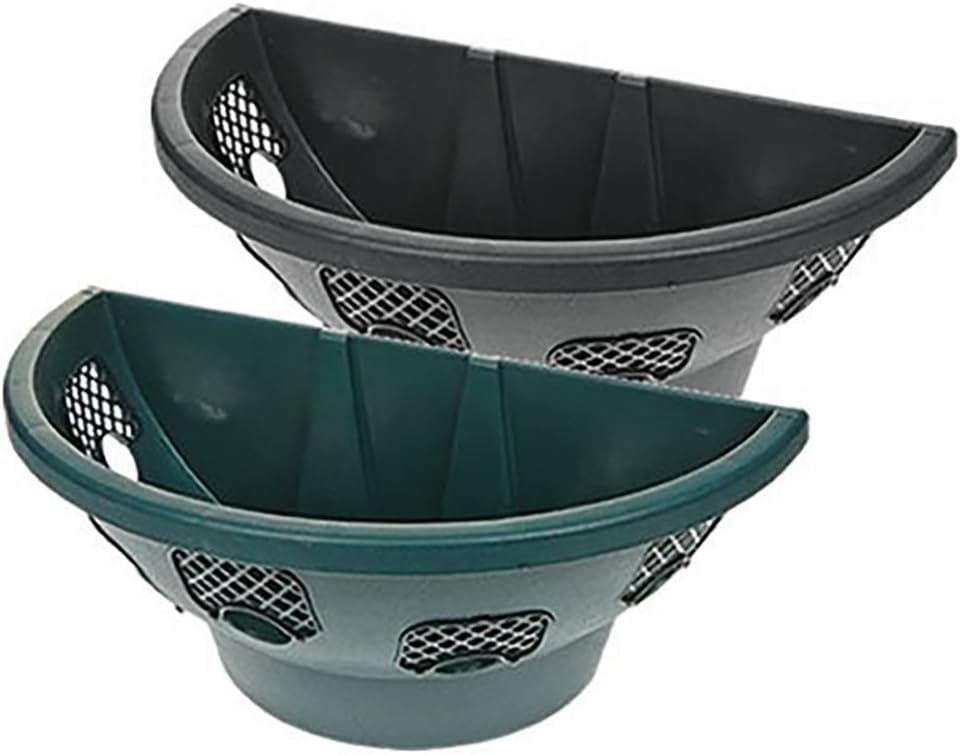 Plantopia Easy Fill Wall Basket, 18 Inch, Green or Black (3, Black