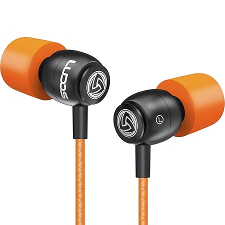 LUDOS Clamor Kopfhörer In-Ear Ohrhörer mit Premium-Audioqualität, neuartiger Memory Foam, verstärktes Kabel, Headphones mit M