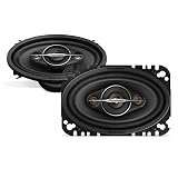 Pioneer A-Series Standard TS-A4671F 4” x 6” 4-Way Speakers (Pair) – 210W Max, Balanced Sound + Smooth Treble, Enhanced Bass, Great Stock Replacement