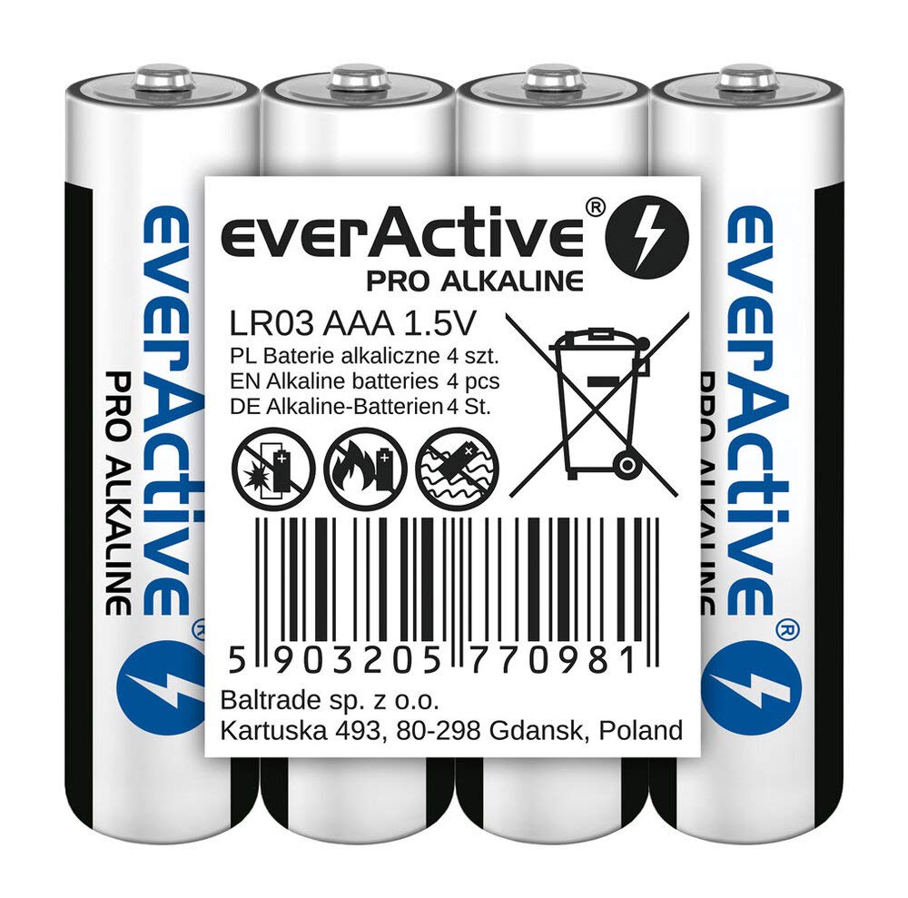 everActive AAA Batterien 40er Pack, Pro Alkaline, Micro LR03 R03 1.5V, höchster Leistung, 10 Jahre Haltbarkeit, 40 Stück 2