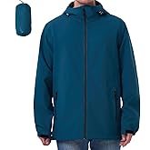 ACCNUO Rain Jacket Men Waterproof Lightweight Mens Rain Jackets Waterproof With Hood for Cycling Hiking Climbing