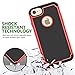 iPhone 7 Case,,ANLI(TM)[Shock Absorption] Drop Protection Hybrid Dual Layer Armor Protective Case Cover for Apple iPhone 7(4.7 inch) Red