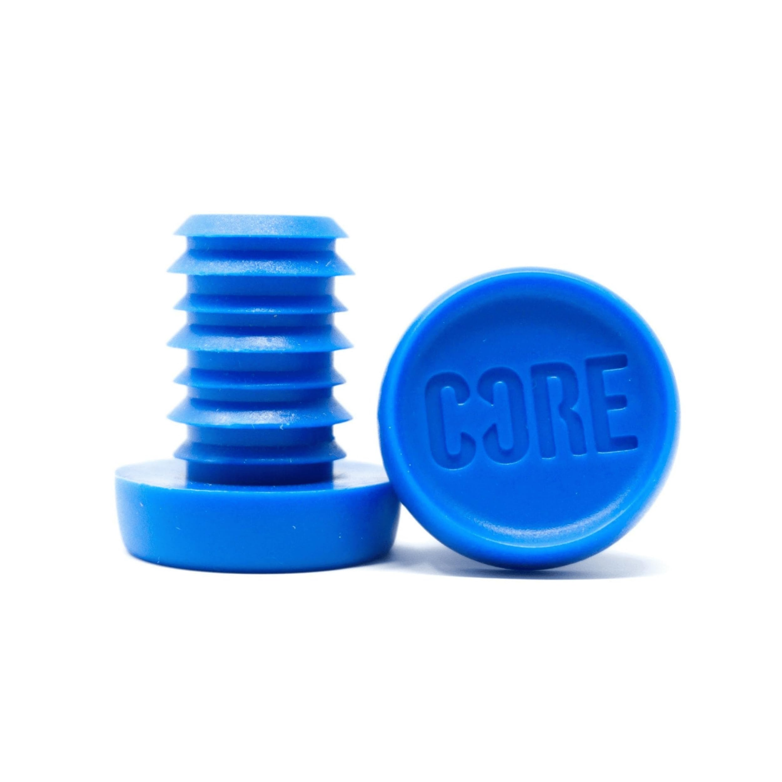 CORE Bar Ends Plugs - Resin Push-In Plugs for Scooter/Bike/BMX Universal Bar Ends for Handlebar End Caps (Blue, Aluminium Bar (16.5mm))