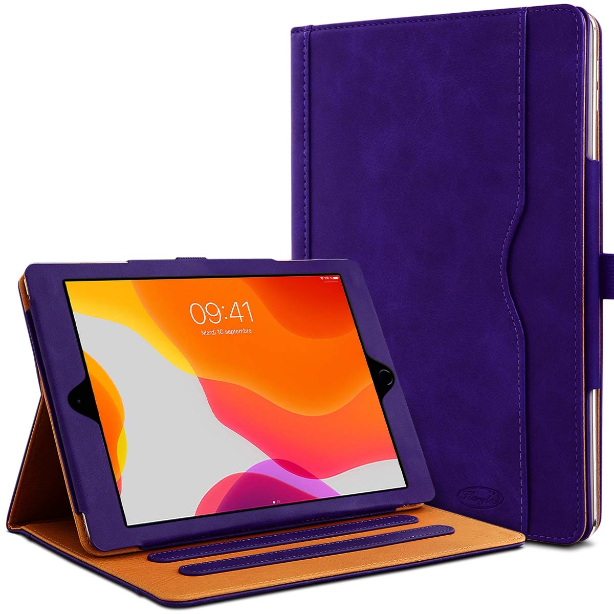 Protective Case for Apple iPad 8th Gen 10.2 2020 Horizontal Stand 3 Tilts (Purple)